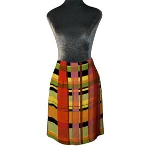 vintage Alyse Hart at the knee or above the knee bright colorful spring skirt